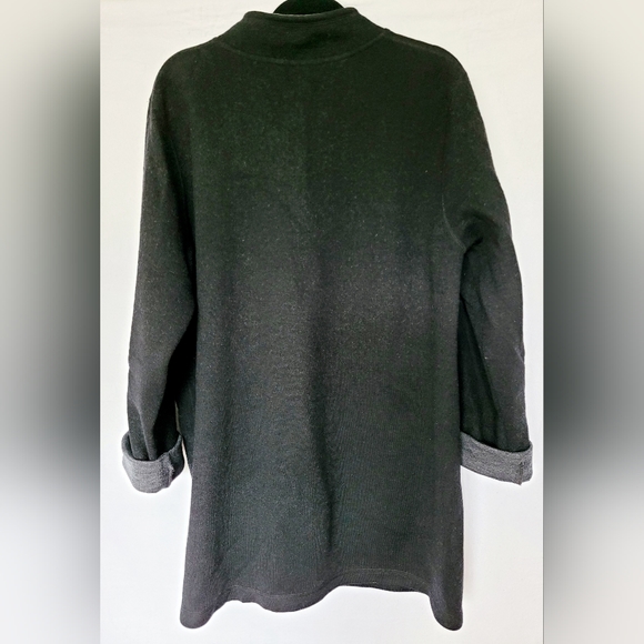 Nomadic Traders Women's 98%Wool Jacket Cardigan Zip Black Stand Collar XL - Picture 12 of 16